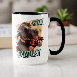 Mug Jouer moderne simple Grunge Personnalisé Photo pou