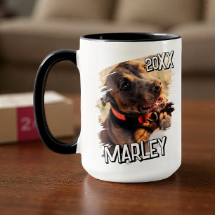 Mug Jouer moderne simple Grunge Personnalisé Photo pou