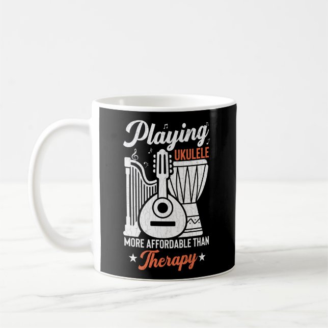 Mug Jouer Ukulele est Thérapie (Gauche)