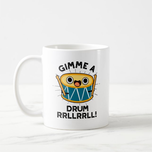 Mug Jouer Un Tambour RRLLRRLL Funny Drummer Pun (Gauche)