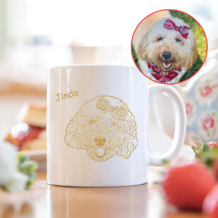 Mug Jouet Poodle Chien Dessin Personnalisé Main