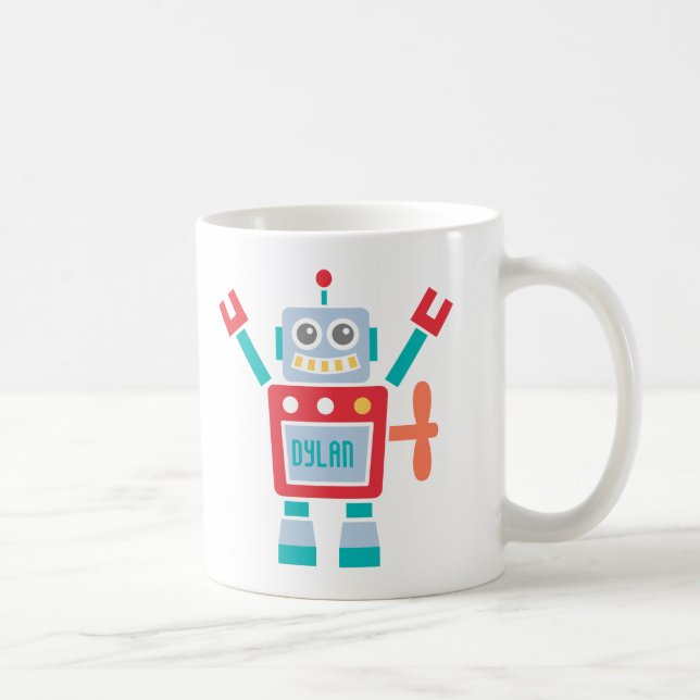 Mug Jouet Robot Mignon Vintage Pour Enfants (Droite)