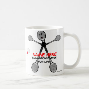 Mug Joueur Badminton Personnalisé Pour La Vie
