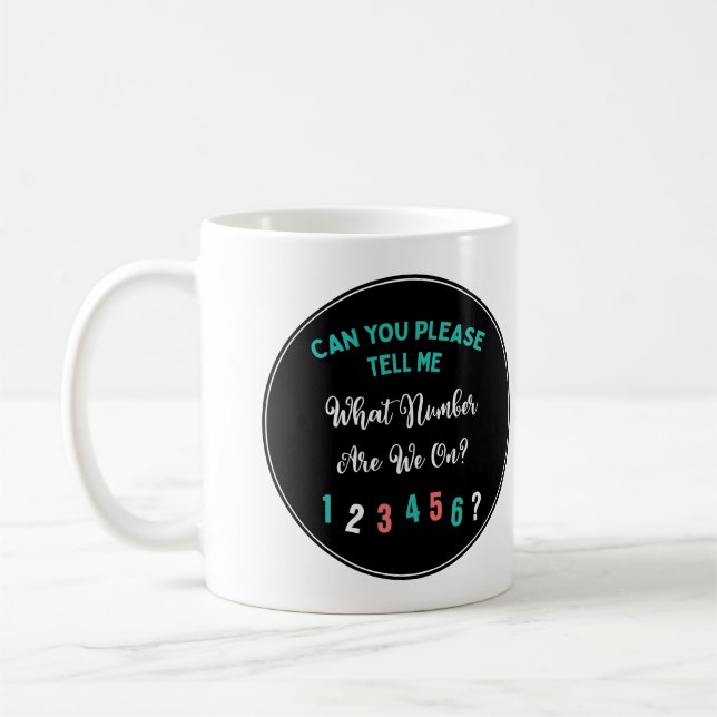 Mug Joueur Bunco Funny Quel Nombre Est-Ce Que Nous Por (Gauche)