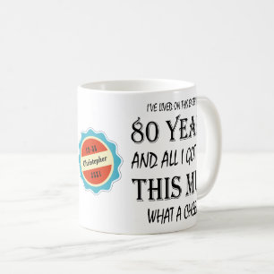 Mug Joueur d'amour de 80 ans personnalisé
