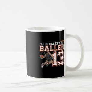 Mug Joueur de 13 ans Basketball Anniversaire
