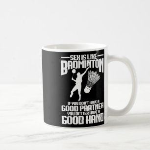 Mug Joueur de badminton Bonne main Joueur de volant Ba