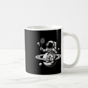 Mug Joueur de badminton d'astronaute spatial navette s