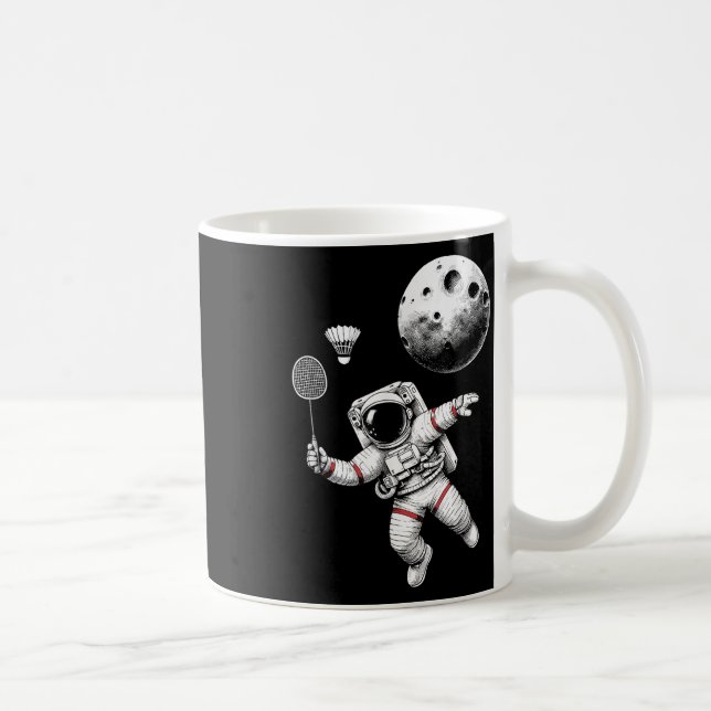 Mug Joueur de badminton d'astronaute spatial Navette S (Droite)