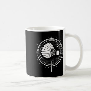 Mug Joueur de badminton minimaliste vintage