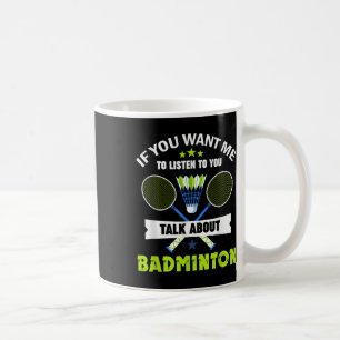 Mug Joueur de badminton navette parle de badminton