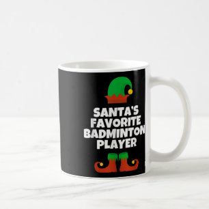 Mug Joueur de badminton préféré du Père Noël Chapeau d