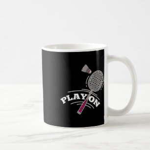 Mug Joueur de badminton Sport Bâton Navette Raquette