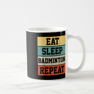 Mug Joueur de badminton sportif Cadeau drôle rétro