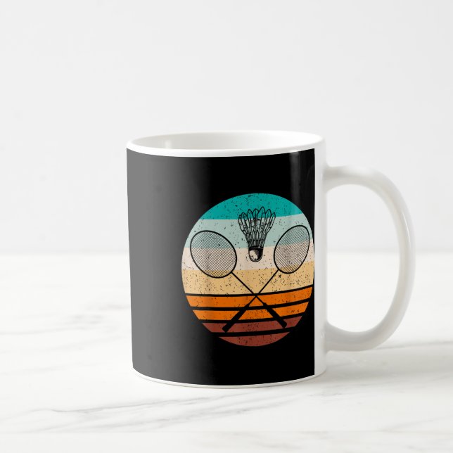 Mug Joueur de badminton vintage Badminton  (Droite)