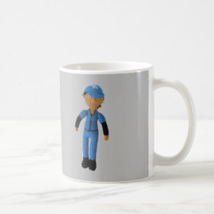 Mug - Joueur de baseball avec nom sur Grey