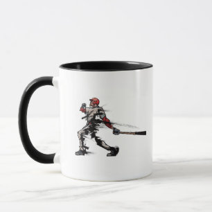 Mug Joueur de baseball tenant la batte, vue de côté
