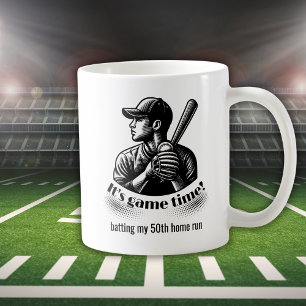 Mug Joueur de baseball vintage Homme 50e anniversaire