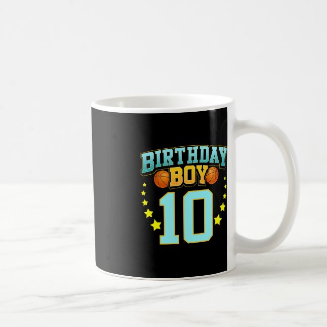 Mug Joueur de basket 10 ans 10e fête d'anniversaire (Droite)