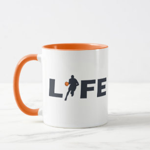 Mug Joueur de basket avec boule orange