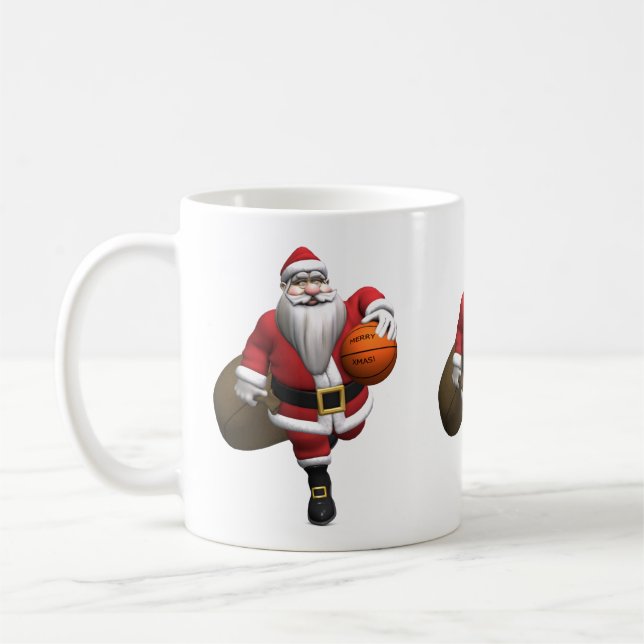 Mug Joueur de basketball du Père Noël (Gauche)