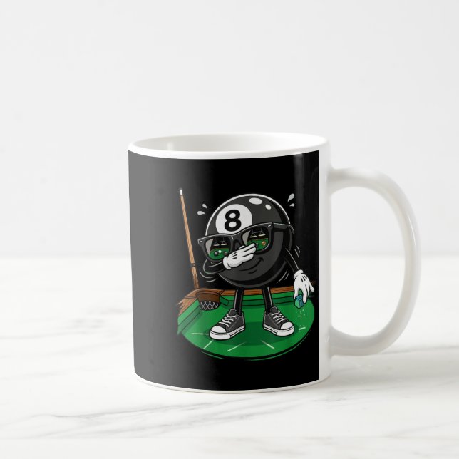 Mug Joueur de billard 8 ball pool drôle dabbing équipe (Droite)
