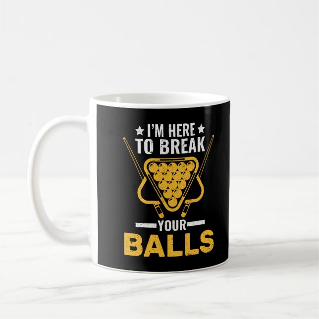 Mug Joueur de billard blague Sarcastique Billard (Gauche)