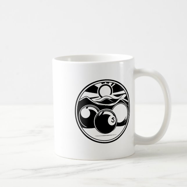 Mug Joueur de billard de dessin (Droite)