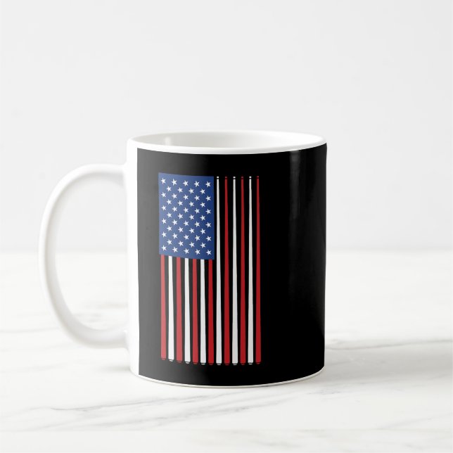 Mug Joueur de billard USA American Drapeau Bâtons de l (Gauche)