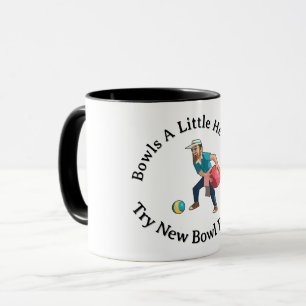 Mug Joueur de boules sur gazon de dessin animé drôle a