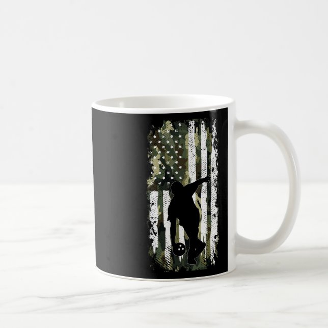 Mug Joueur de bowling de drapeau Camo Patriotique Vint (Droite)