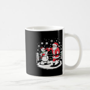 Mug Joueur de boxe amusant Xmas Lights Père Noël Snow
