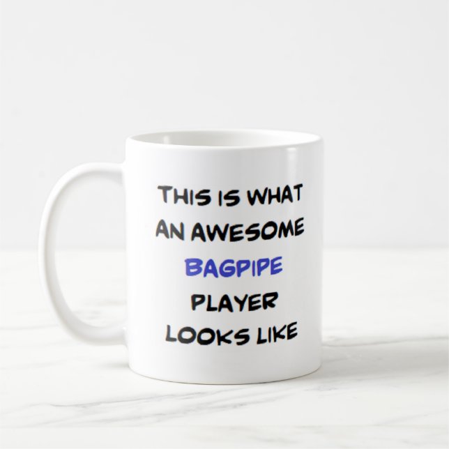 Mug joueur de cornemuse, génial (Gauche)