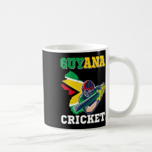 Mug Joueur de cricket guyanais maillot drapeau Guyane