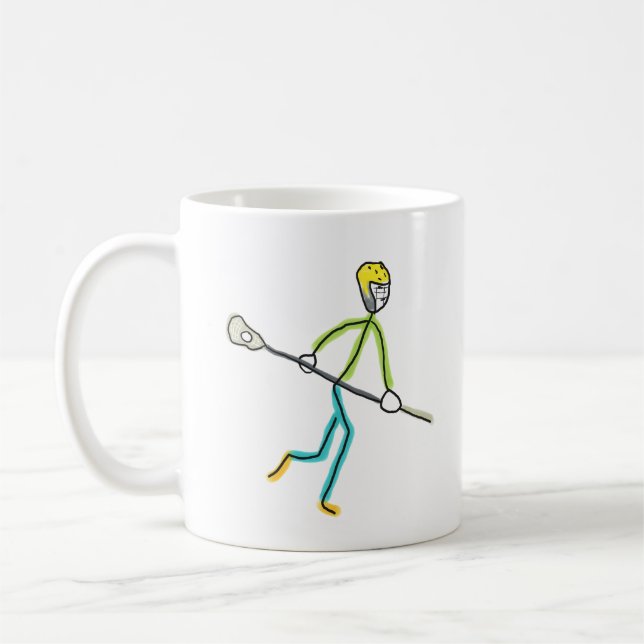 Mug Joueur de crosse Stickman (Gauche)