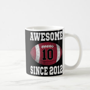 Mug Joueur de football 10e anniversaire 10 ans Vintage