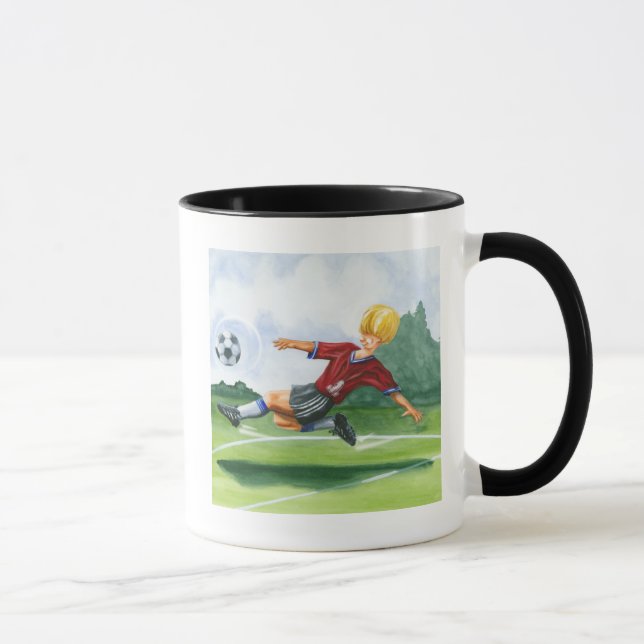 Mug Joueur de football à la balle par Jay Throckmorton (Droite)