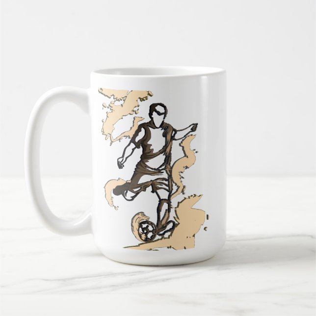 Mug Joueur de football dynamique (Gauche)
