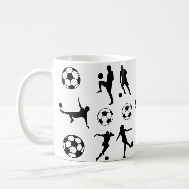 Mug Joueur de football Silhouette balle de football  (Gauche)