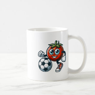 Mug Joueur de football Tomate Dessin Animé Mignon Avec