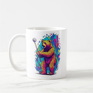 Mug Joueur de golf Ours Grizzly Club de golf Golf