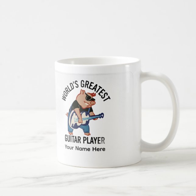 Mug Joueur de Guitare le Plus Grand du Monde, Rocker P (Droite)