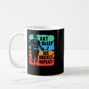 Mug Joueur de hockey sur glace Dormir Répéter Joueur d