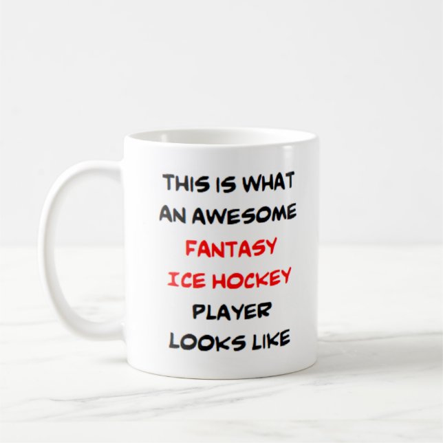 Mug Joueur de hockey sur glace imaginaire, génial (Gauche)