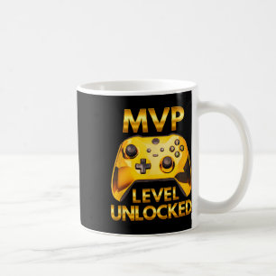 Mug Joueur de jeu vidéo niveau MVP débloqué Or Gaming