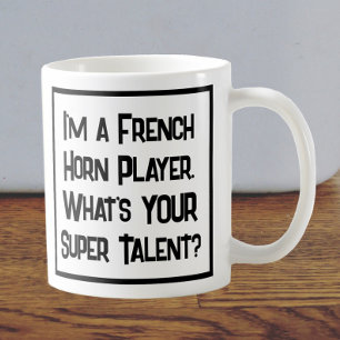 Mug Joueur de la Corne Française Super Talent. Café Mu