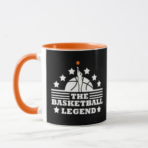 Mug Joueur de légende de basket-ball blanc orangé