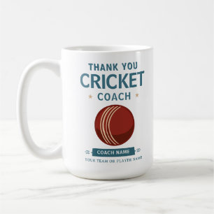 Mug Joueur de l'équipe de cricket moderne Coach