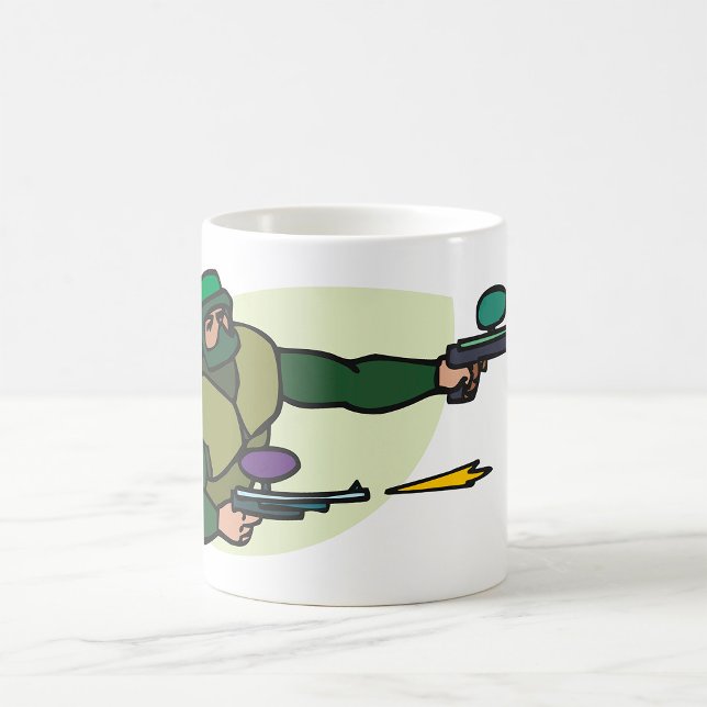 Mug Joueur de Paintball avec double marqueur Action Sp (Créateur téléchargé)
