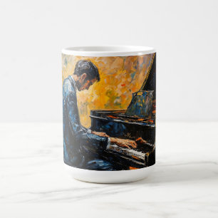 Mug Joueur de piano - Peinture à l'huile